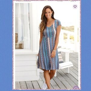 STYLISH & COMFY Bohemian colorful blue and light coral